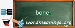 WordMeaning blackboard for boner